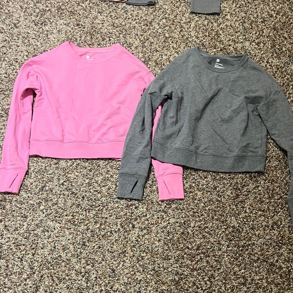 All in motion pink and Gray Kids Sweatshirt Set